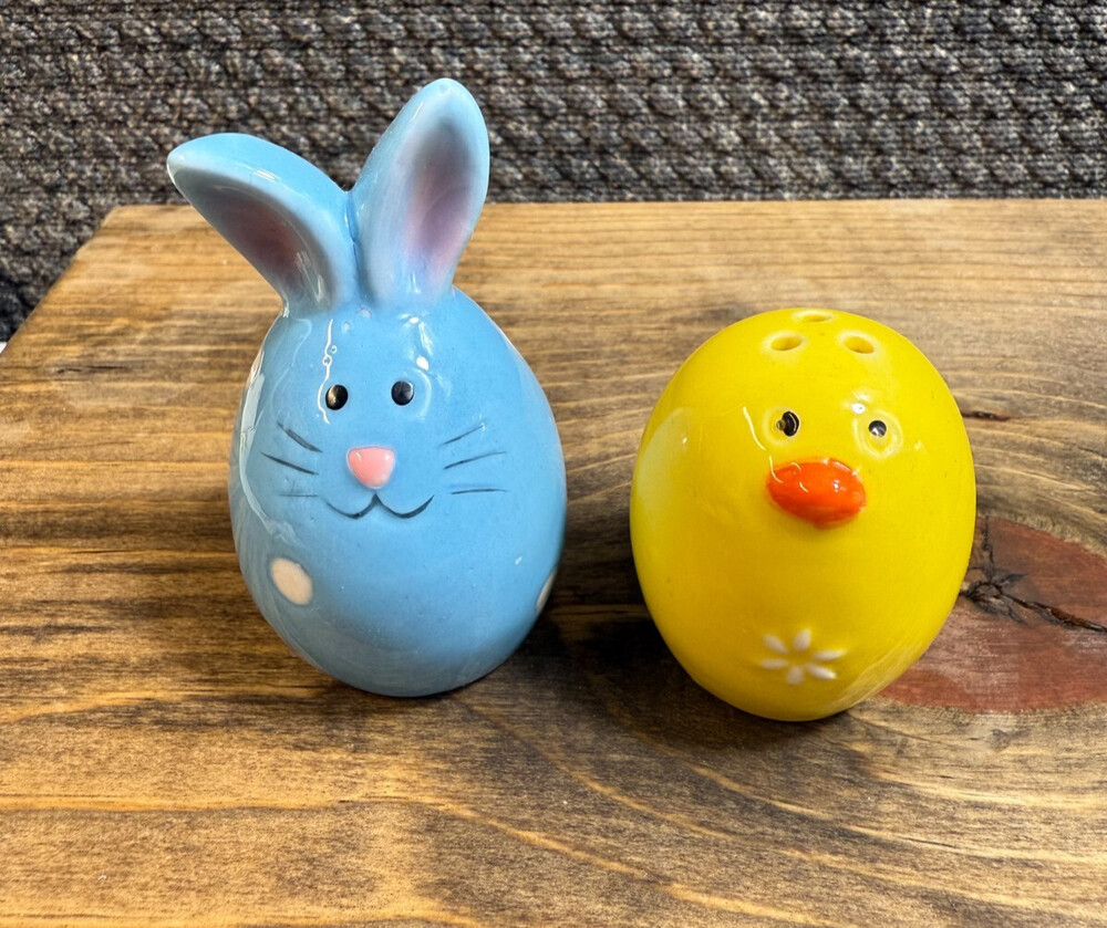 Easter Bunny and Chick Salt and Pepper Shakers
